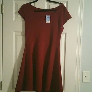 Burgundy mini dress